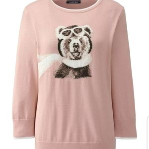 Lands' End Supima Cotton Amelia Bearheart Sweater